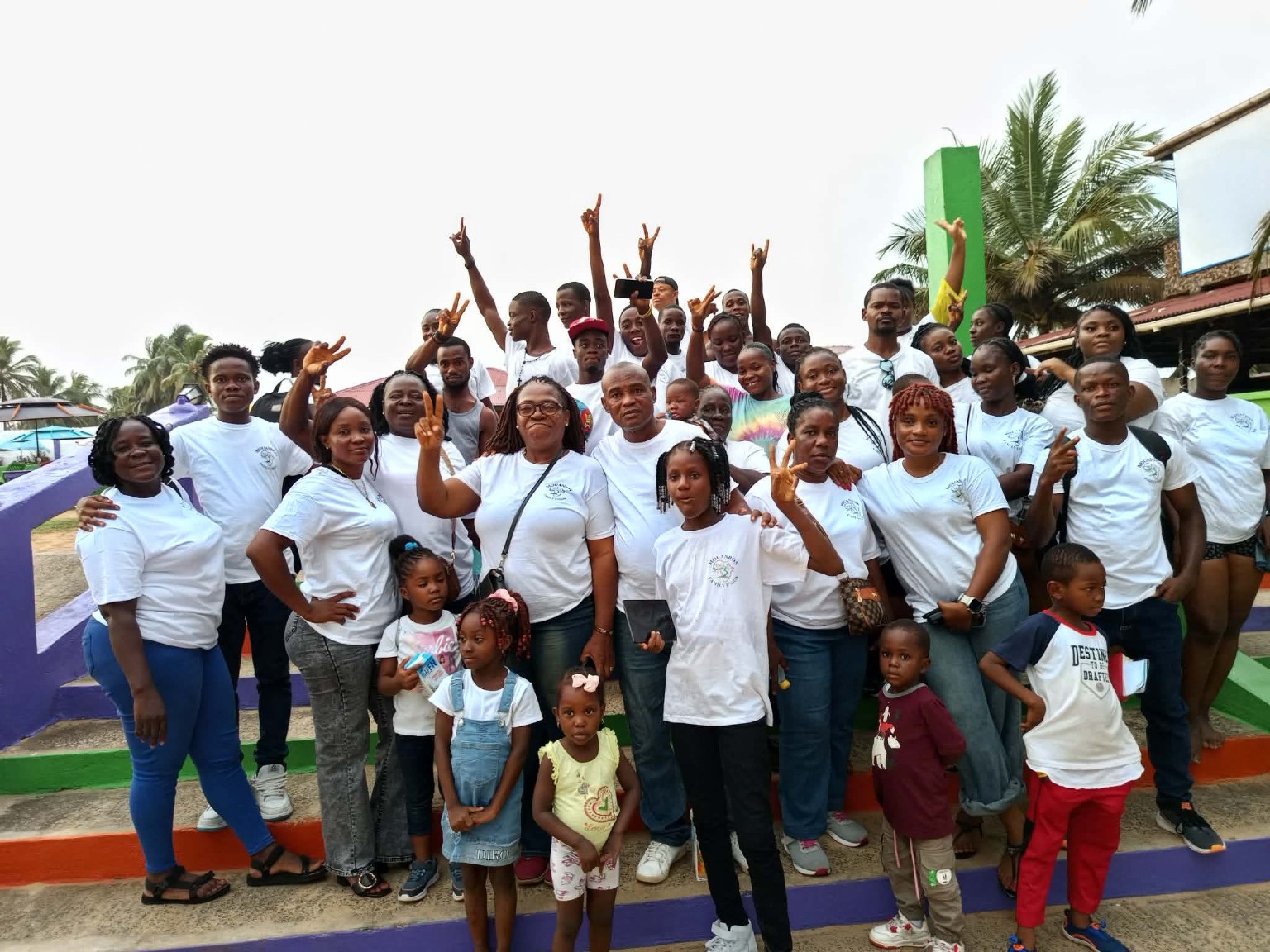 Members of the Mouabon Family Union gathering together in Liberia